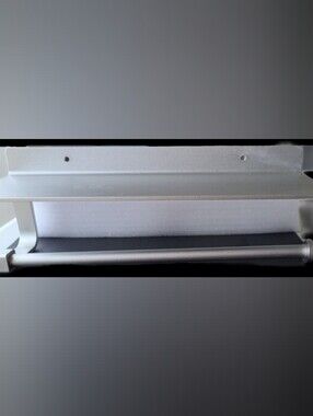 Silver Wall Hanging Shelf with Towel Bar